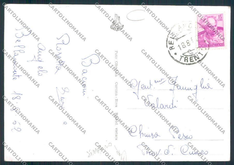 Trento Passo Rolle STRAPPINO foto FG cartolina MQ0535 – retro