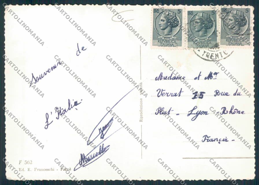 Trento San Lorenzo Banale foto FG cartolina MQ0537 – retro