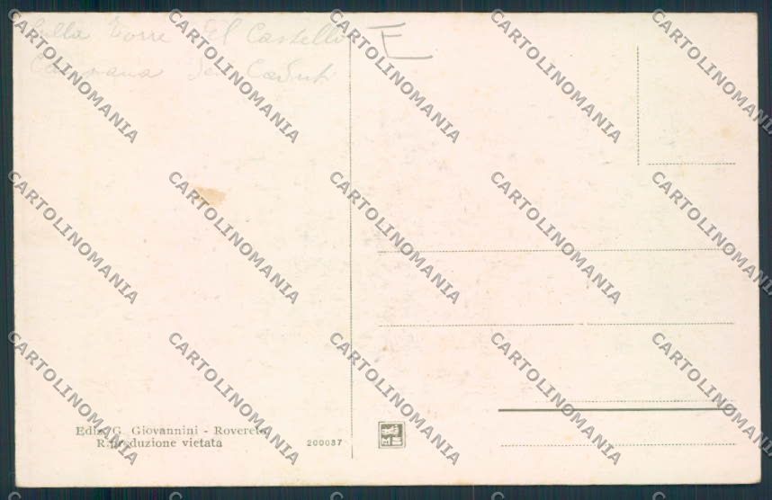 Trento Rovereto cartolina MQ0605 – retro