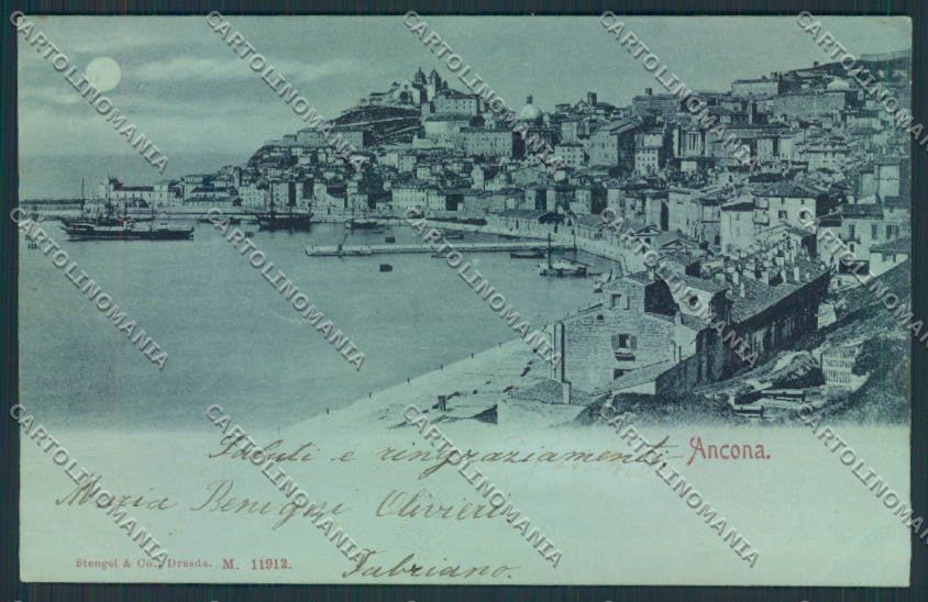 Ancona città PIEGHINE cartolina MQ0653 – fronte