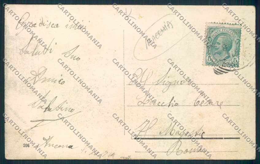 Ancona città Macchia STRAPPINO cartolina MQ0714 – retro