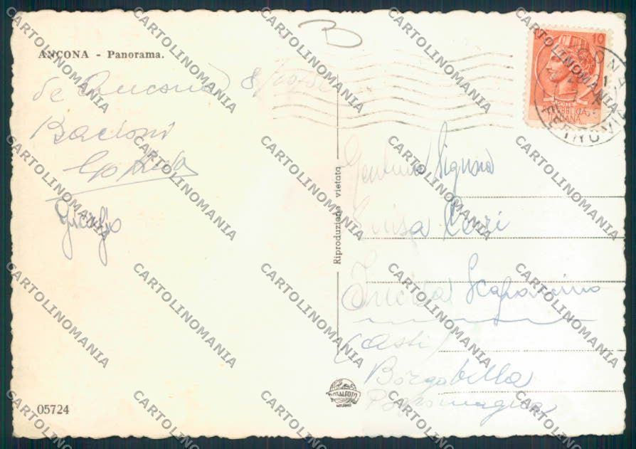 Ancona città foto FG cartolina MQ0726 – retro