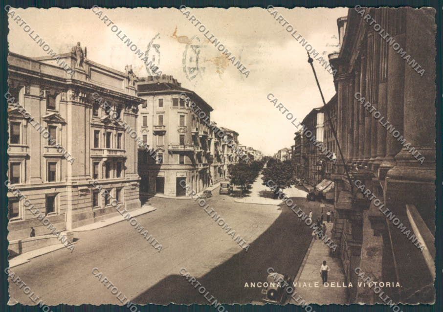 Ancona città PIEGATA FG cartolina MQ0728 – fronte