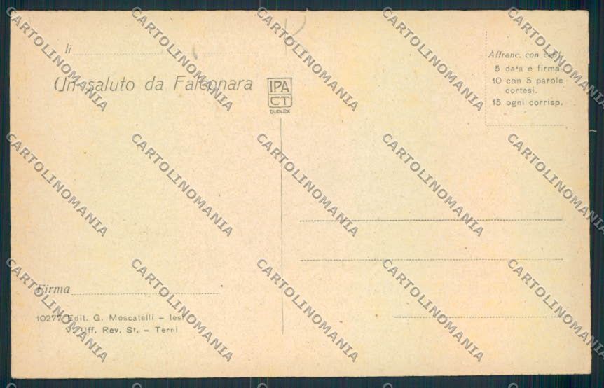 Ancona Falconara Ferrovia Treno cartolina MQ0839 – retro