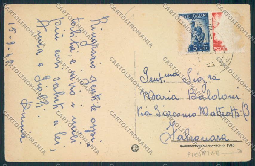 Ancona Jesi PIEGHINE cartolina MQ0852 – retro