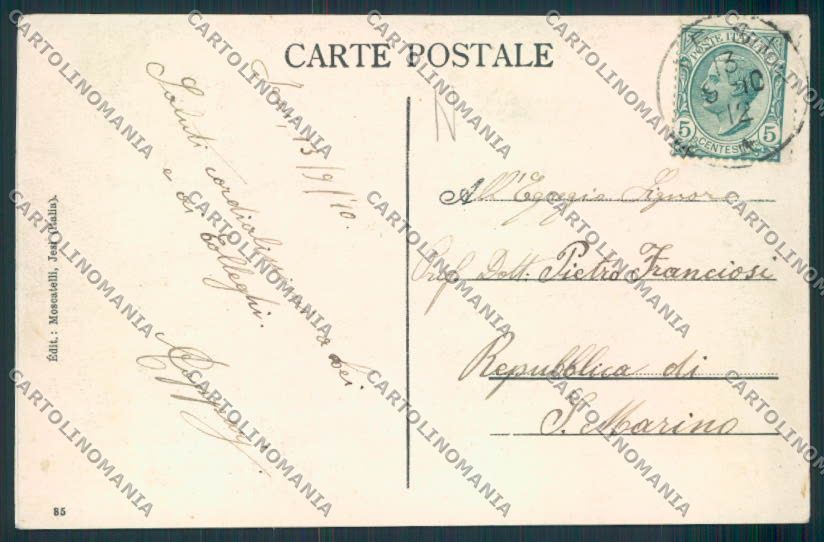 Ancona Jesi Farmacia cartolina MQ0875 – retro