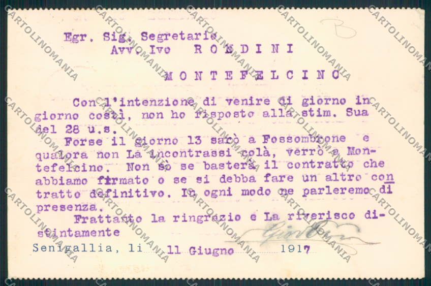 Ancona Senigallia Commerciale cartolina MQ0908 – retro