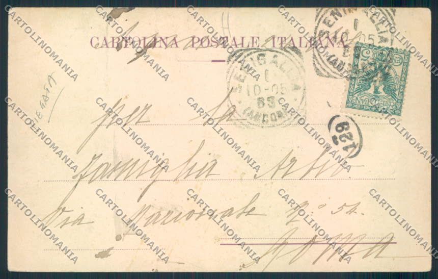 Ancona Senigallia PIEGATA cartolina MQ0921 – retro