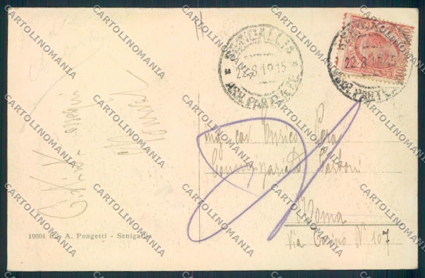 Ancona Senigallia Papa Pio IX cartolina MQ0923 – retro