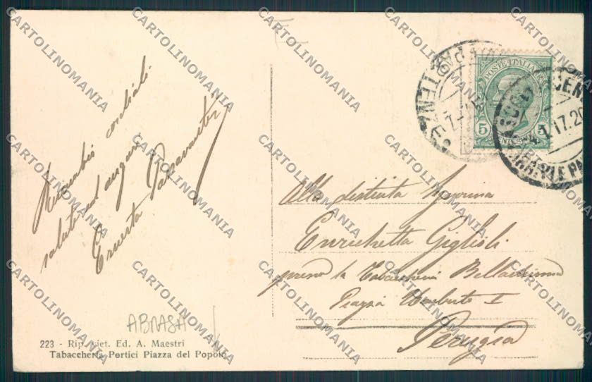 Ascoli Piceno città ABRASA cartolina MQ0947 – retro