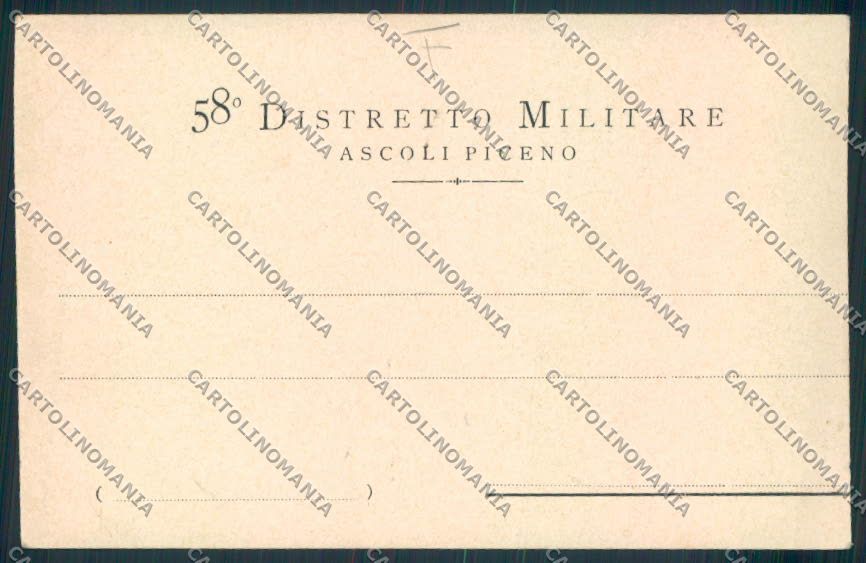 Ascoli Piceno città Distretto Militare cartolina MQ0952 – retro