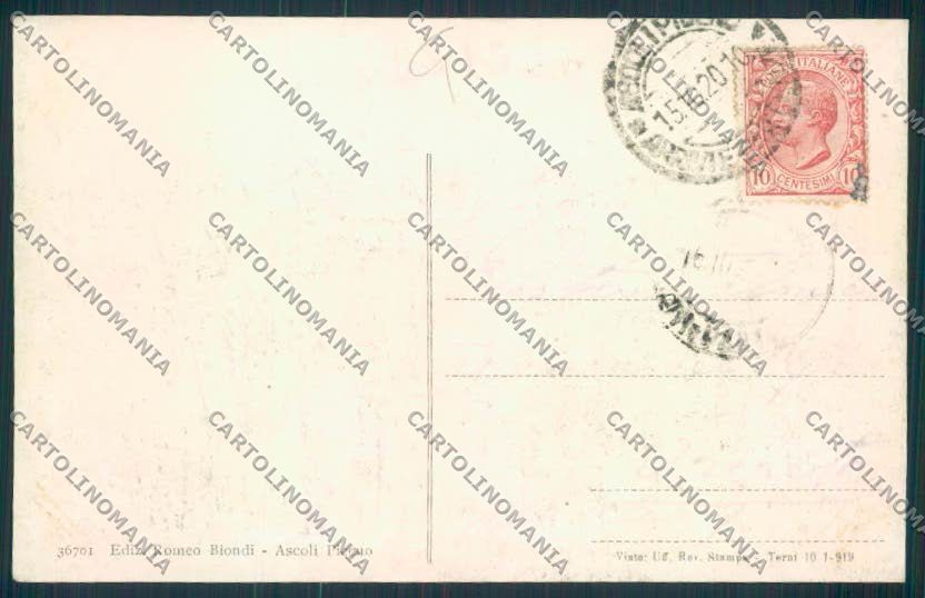 Ascoli Piceno città Mercato cartolina MQ0956 – retro