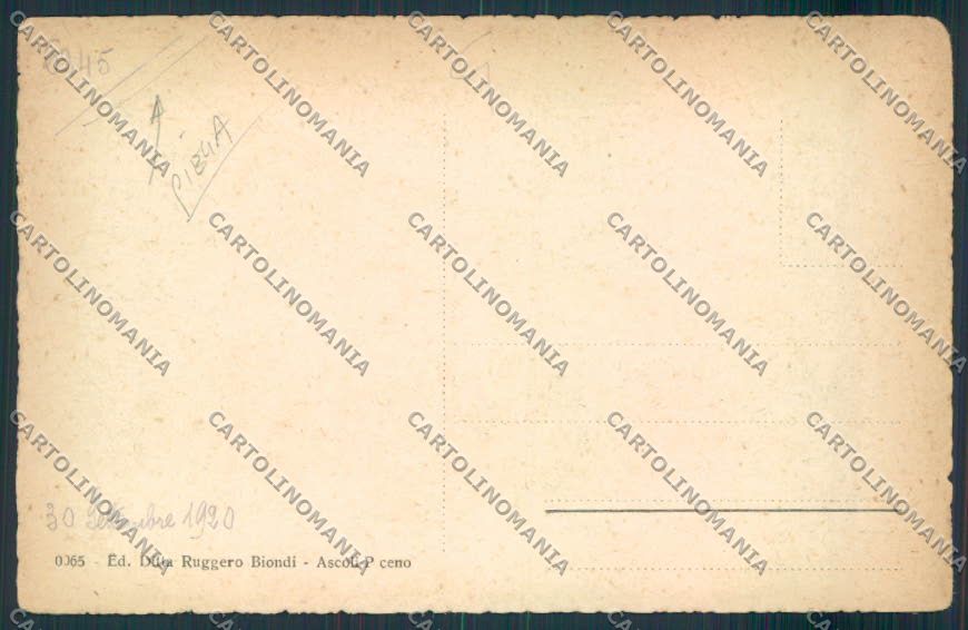 Ascoli Piceno città PIEGHINA cartolina MQ0957 – retro