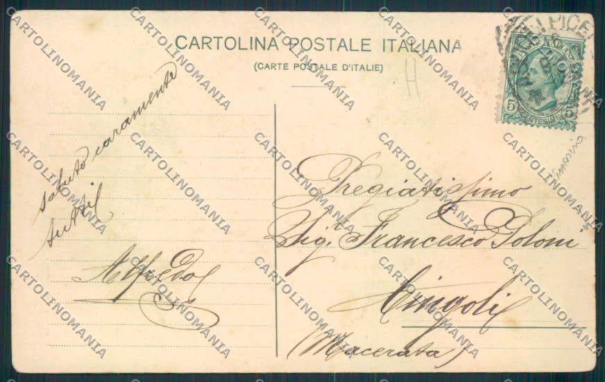 Ascoli Piceno città STRAPPINO cartolina MQ0967 – retro