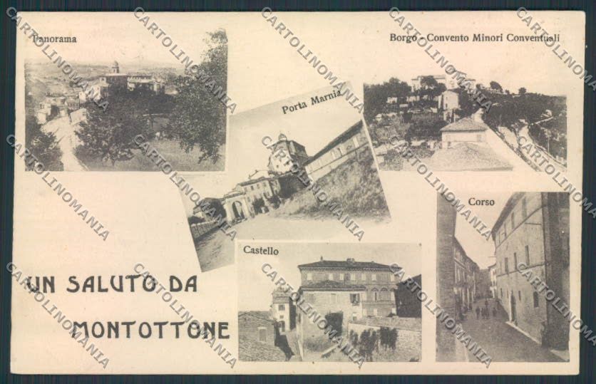 Ascoli Piceno Montottone Saluti da cartolina MQ1020 – fronte