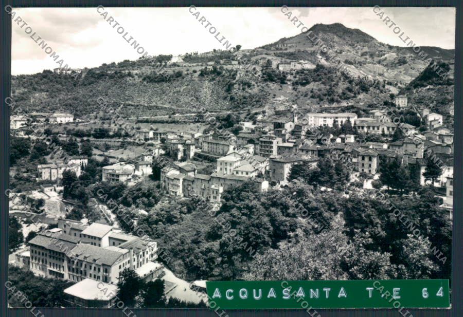 Ascoli Piceno Terme Acquasanta ADESIVO foto FG cartolina MQ1028 – fronte