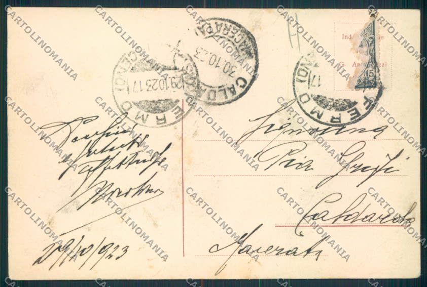 Ascoli Piceno Fermo PIEGATA cartolina MQ1037 – retro