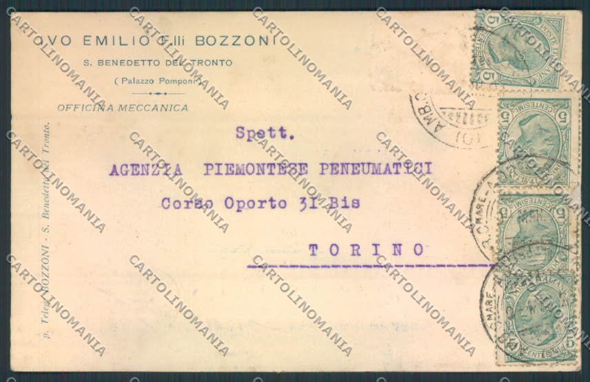 Ascoli Piceno Grottammare San Benedetto Commerciale cartolina MQ1092 – fronte