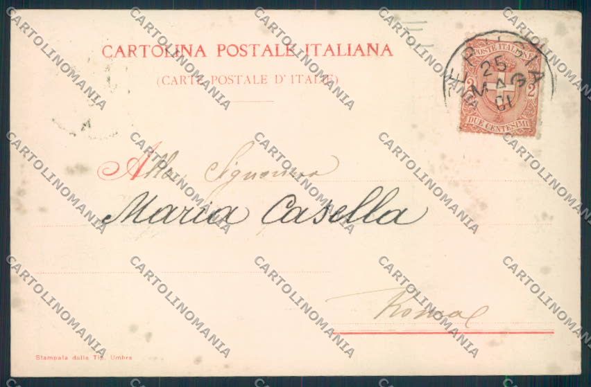 Perugia Città cartolina MQ1122 – retro
