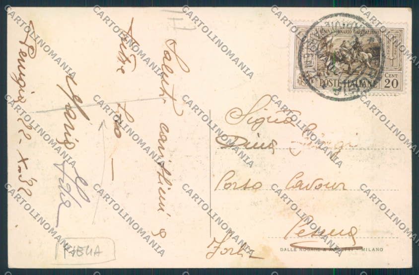 Perugia Città PIEGA cartolina MQ1126 – retro
