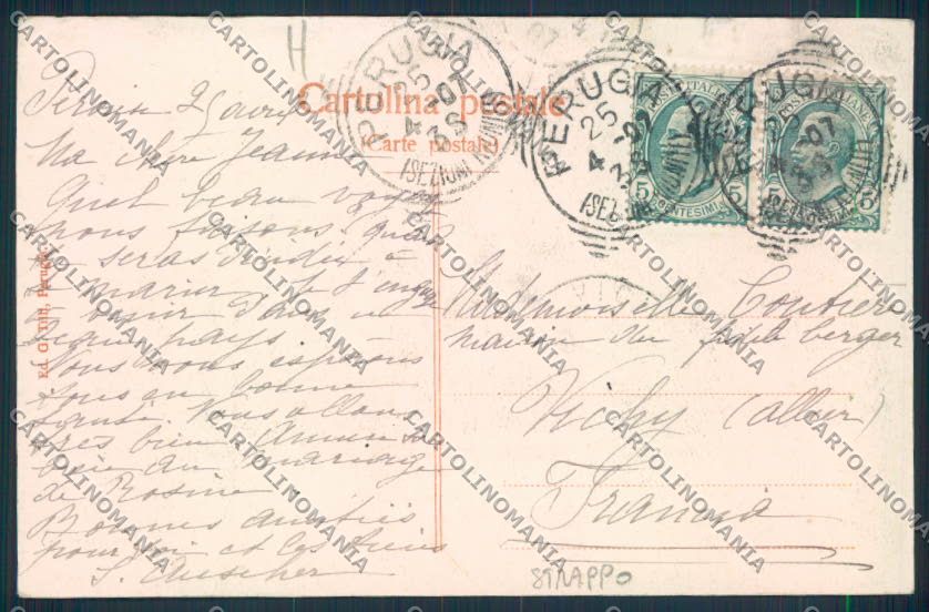 Perugia Città STRAPPO cartolina MQ1146 – retro