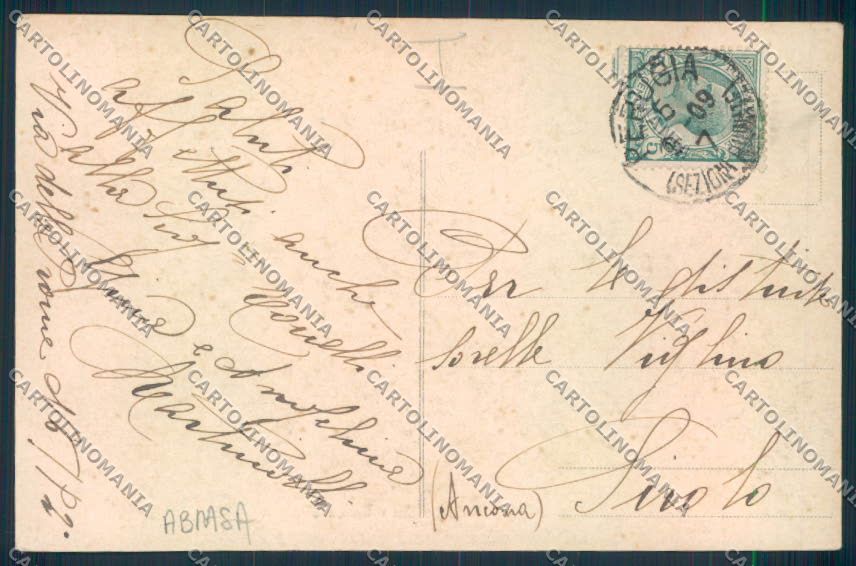 Perugia Città ABRASA cartolina MQ1152 – retro