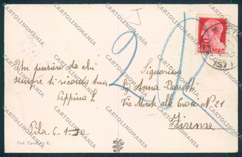 Perugia Pila cartolina MQ1163 – retro