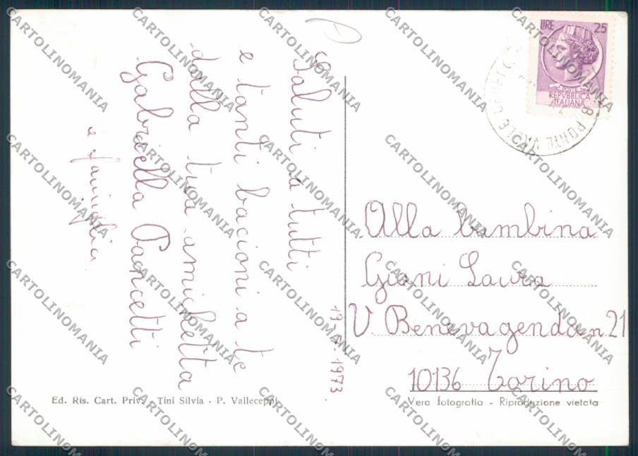 Perugia Ponte Valleceppi Saluti da Foto FG cartolina MQ1180 – retro