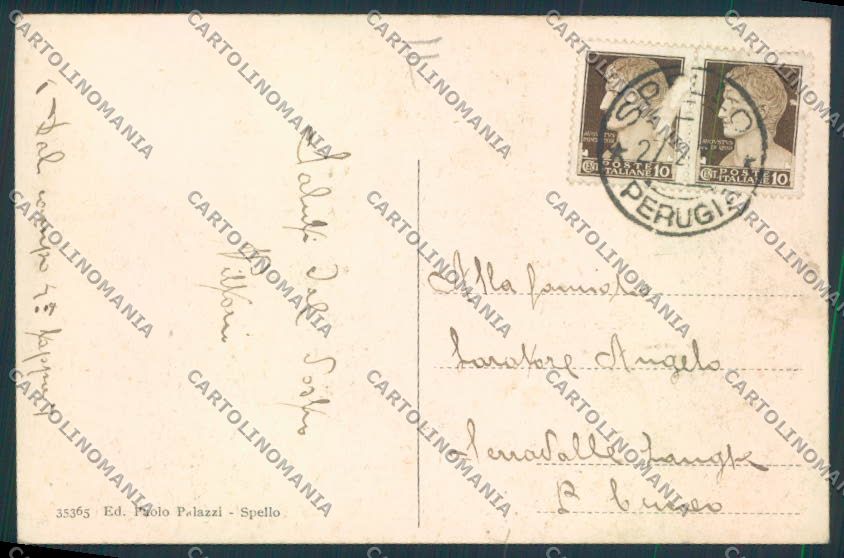 Perugia Spello cartolina MQ1275 – retro