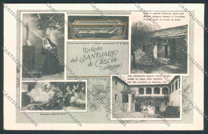 Perugia Cascia cartolina MQ1282 – fronte