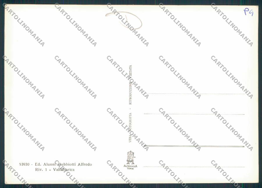 Perugia Valfabbrica Foto FG cartolina MQ1355 – retro