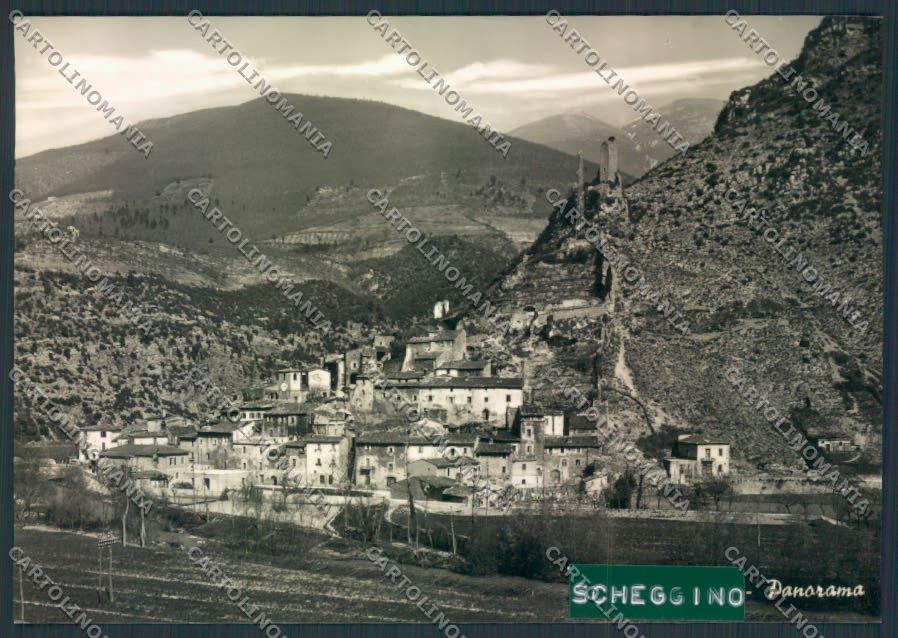 Perugia Scheggino ADESIVO Foto FG cartolina MQ1358 – fronte