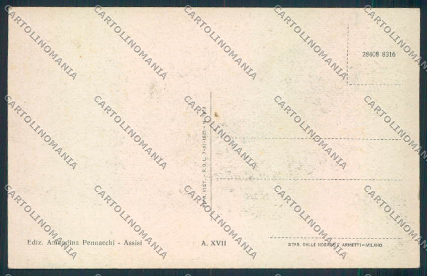 Perugia Assisi cartolina MQ1375 – retro