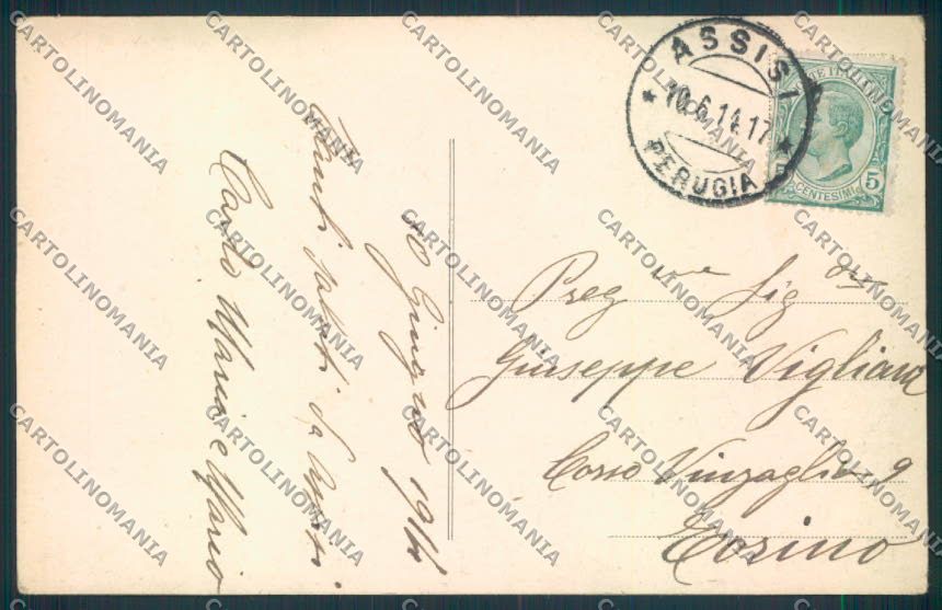 Perugia Assisi cartolina MQ1377 – retro