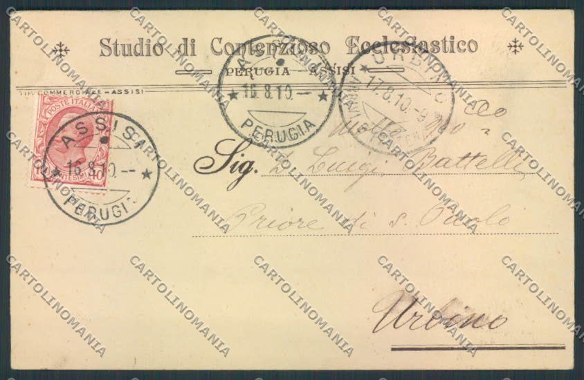 Perugia Assisi Commerciale cartolina MQ1380 – fronte