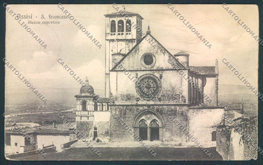 Perugia Assisi ABRASA cartolina MQ1383 – fronte