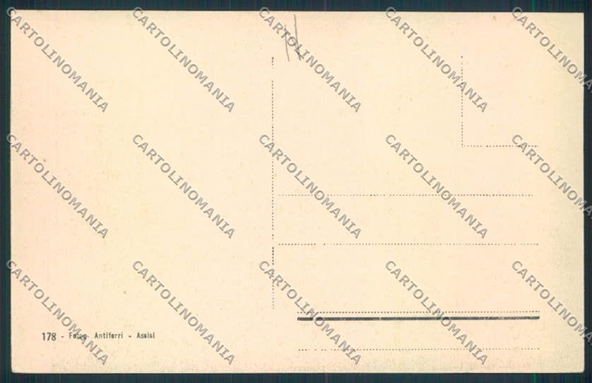 Perugia Assisi Benedizione Bestiame cartolina MQ1400 – retro
