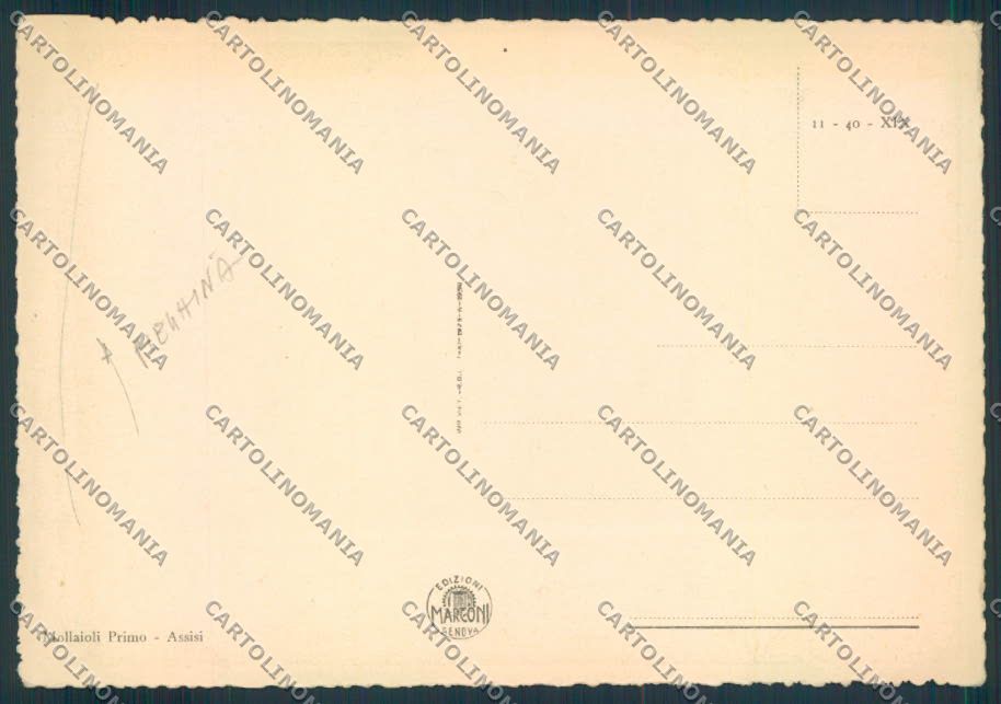 Perugia Assisi PIEGHINA FG cartolina MQ1402 – retro