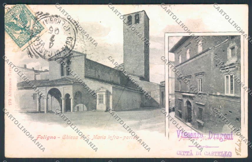 Perugia Foligno cartolina MQ1422 – fronte
