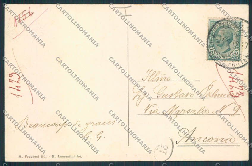 Perugia Foligno cartolina MQ1437 – retro
