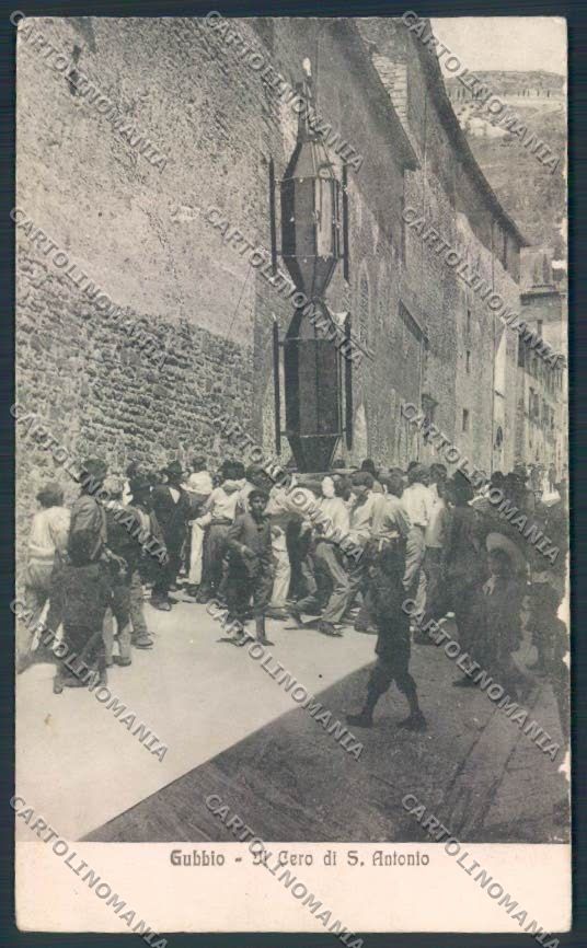Perugia Gubbio ABRASA cartolina MQ1465 – fronte