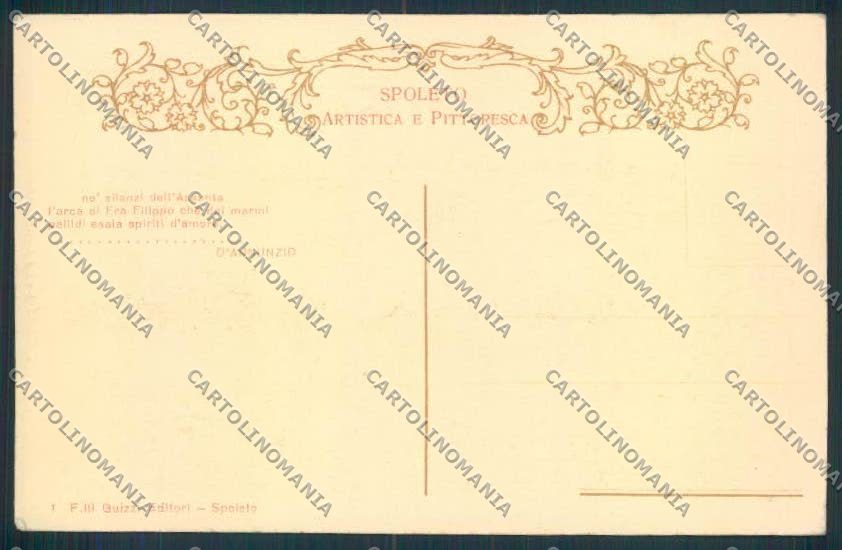 Perugia Spoleto cartolina MQ1471 – retro