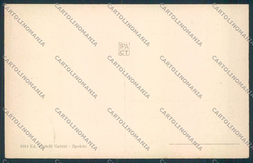 Perugia Spoleto D'Annunzio cartolina MQ1475 – retro