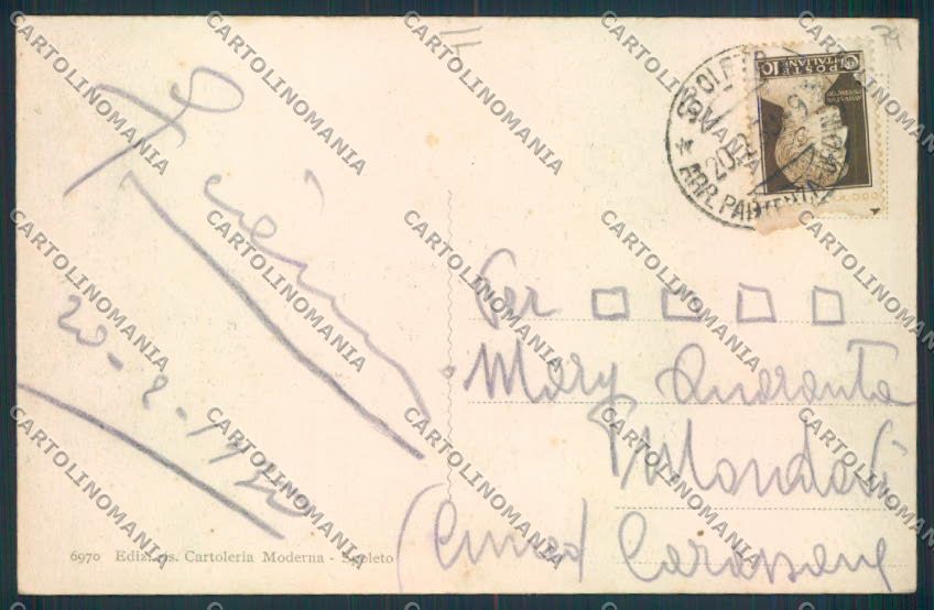 Perugia Spoleto cartolina MQ1483 – retro