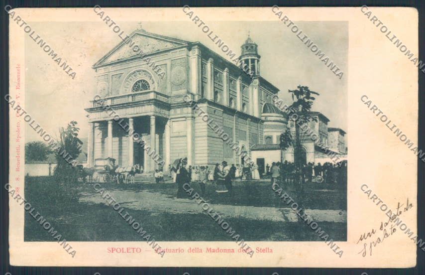 Perugia Spoleto PIEGHINA ABRASA cartolina MQ1491 – fronte