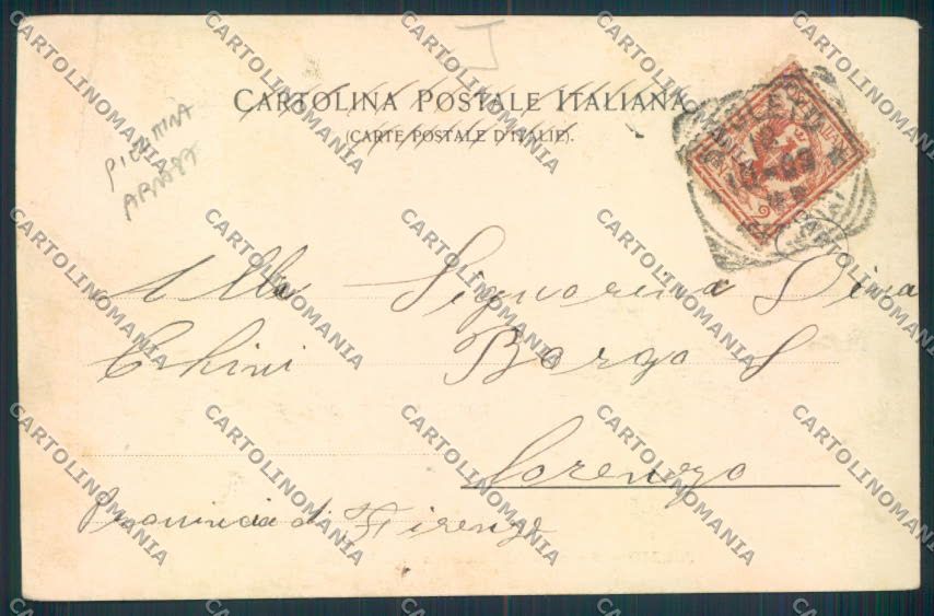 Perugia Spoleto PIEGHINA ABRASA cartolina MQ1491 – retro