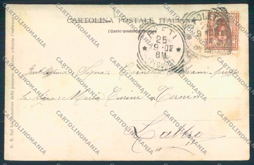 Perugia Spoleto cartolina MQ1493 – retro
