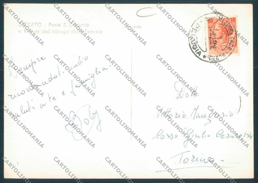 Perugia Spoleto Foto FG cartolina MQ1495 – retro
