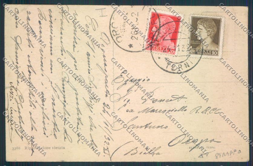 Terni Acquasparta STRAPPINO cartolina MQ1542 – retro