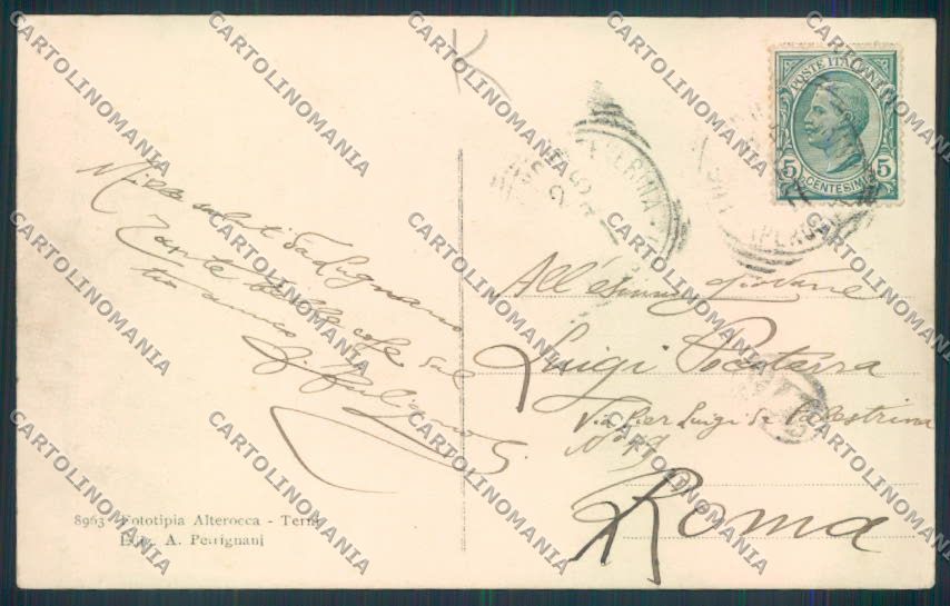 Terni Lugnano Teverina cartolina MQ1558 – retro